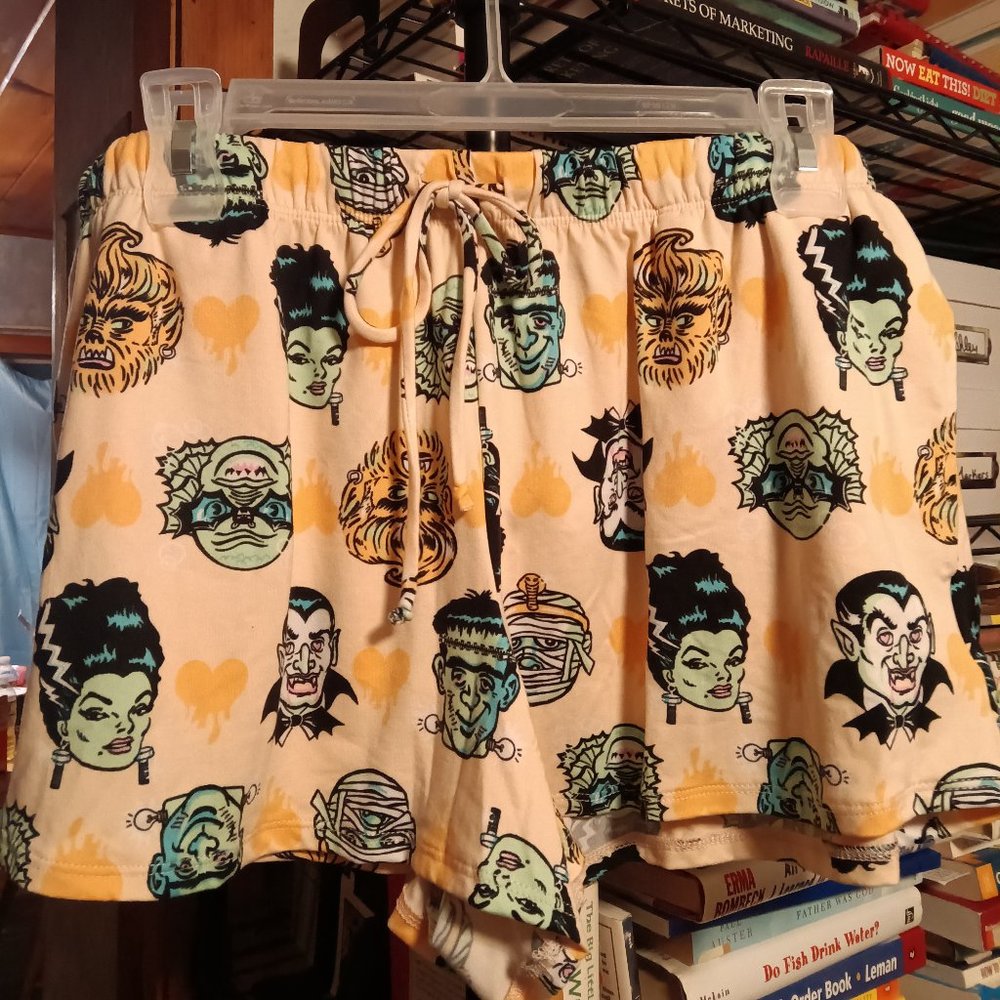 Universal Classic Monsters Orange Women's Halloween Pajama Shorts